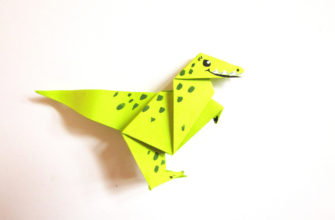 Динозавр оригами из бумаги-24