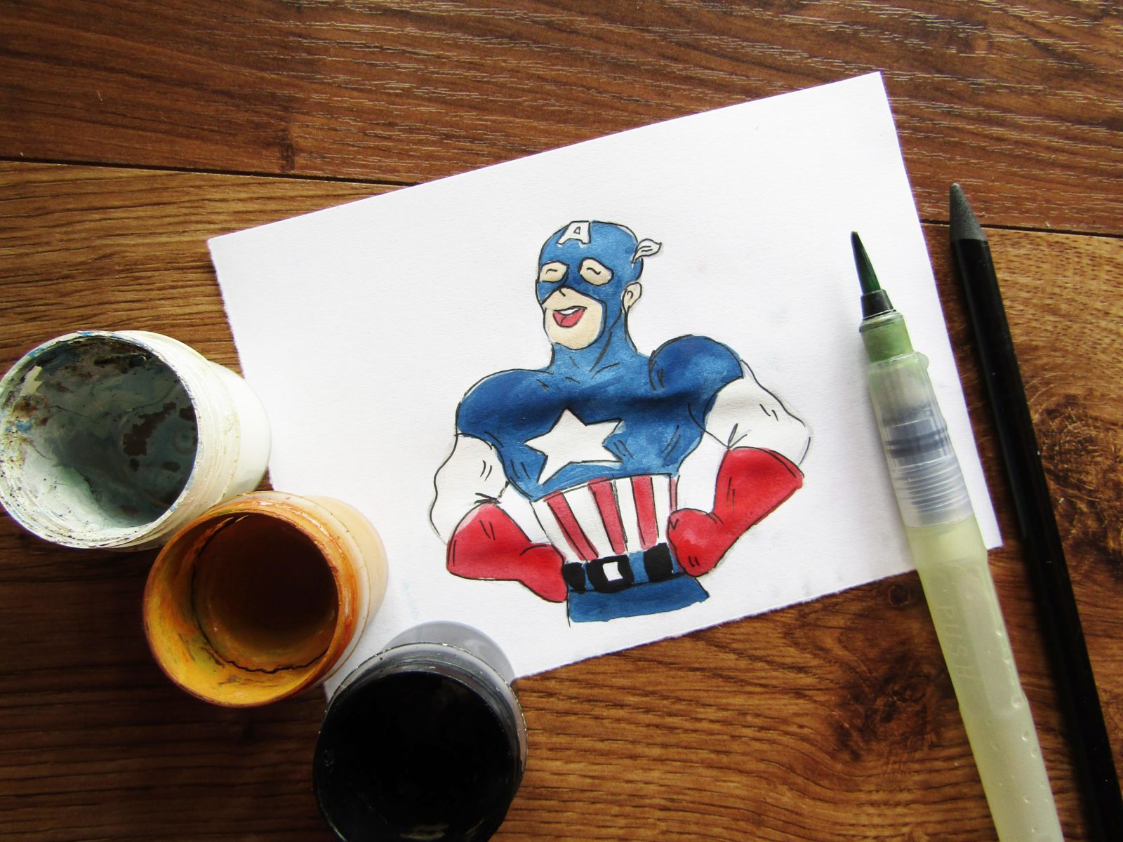 Как нарисовать Капитана Америку - 1