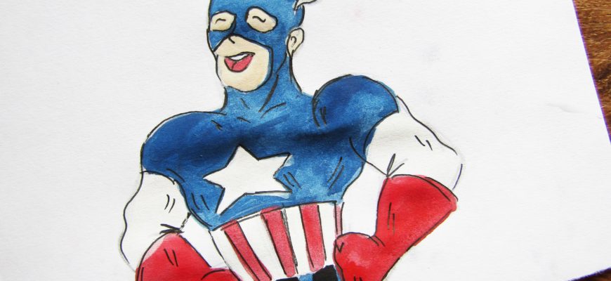 Как нарисовать Капитана Америку