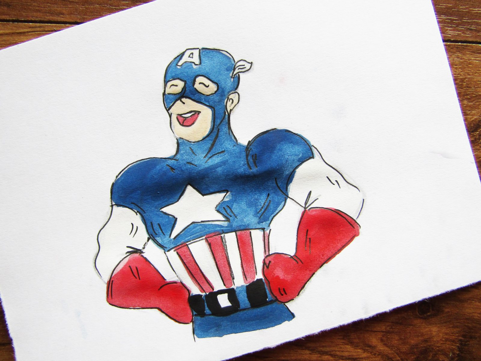 Как нарисовать Капитана Америку