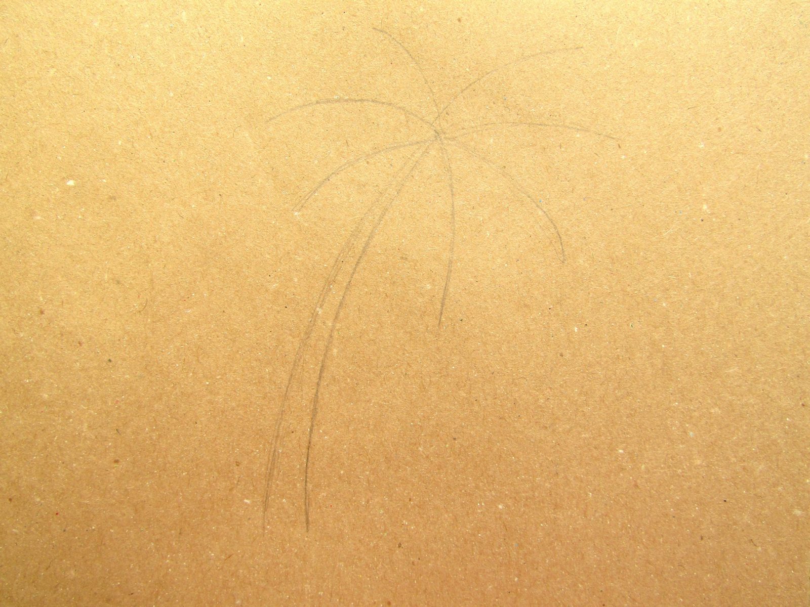 Пальма на крафт-бумаге - 3