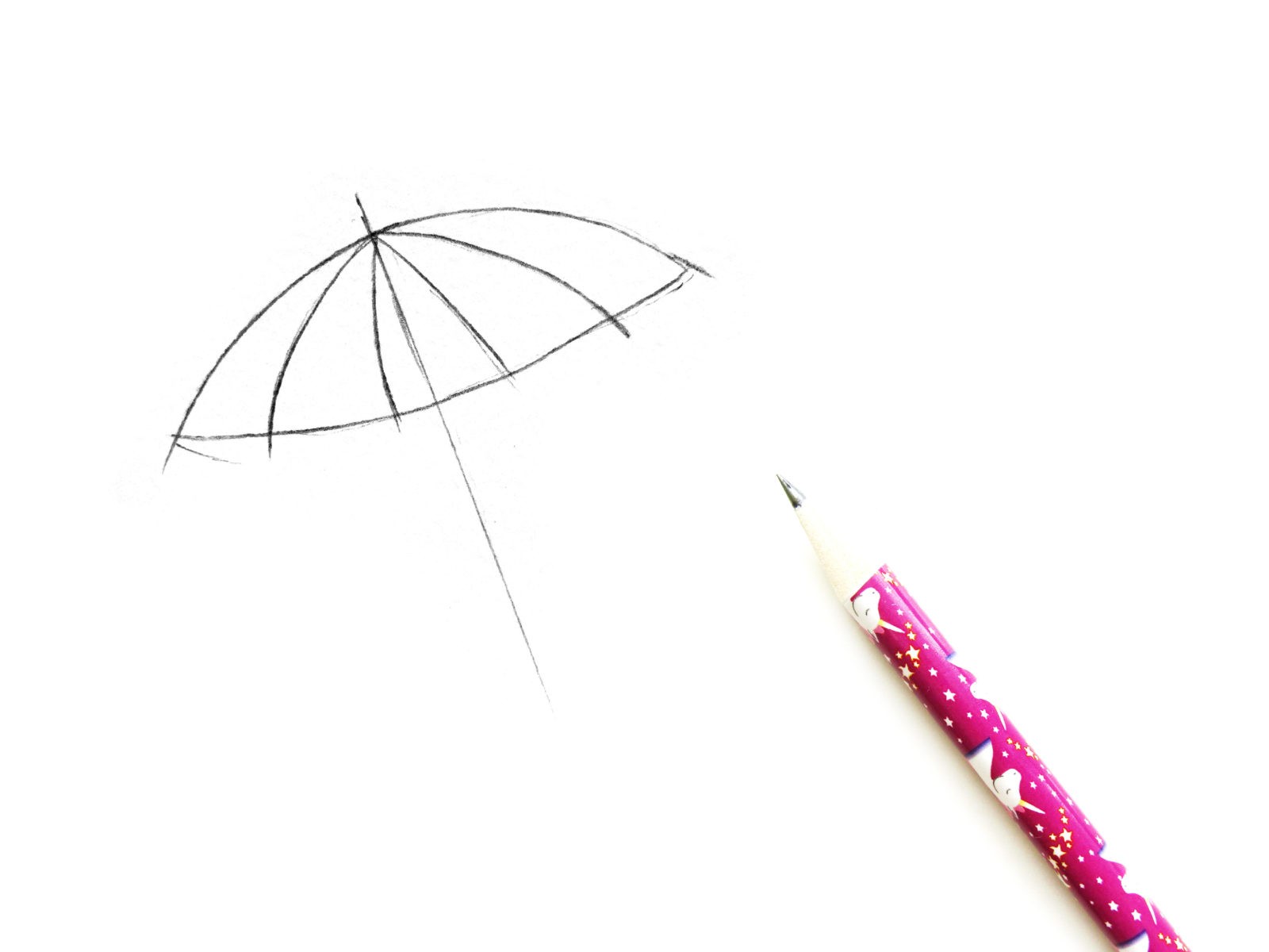 Пляжный зонт акварелью - 2B