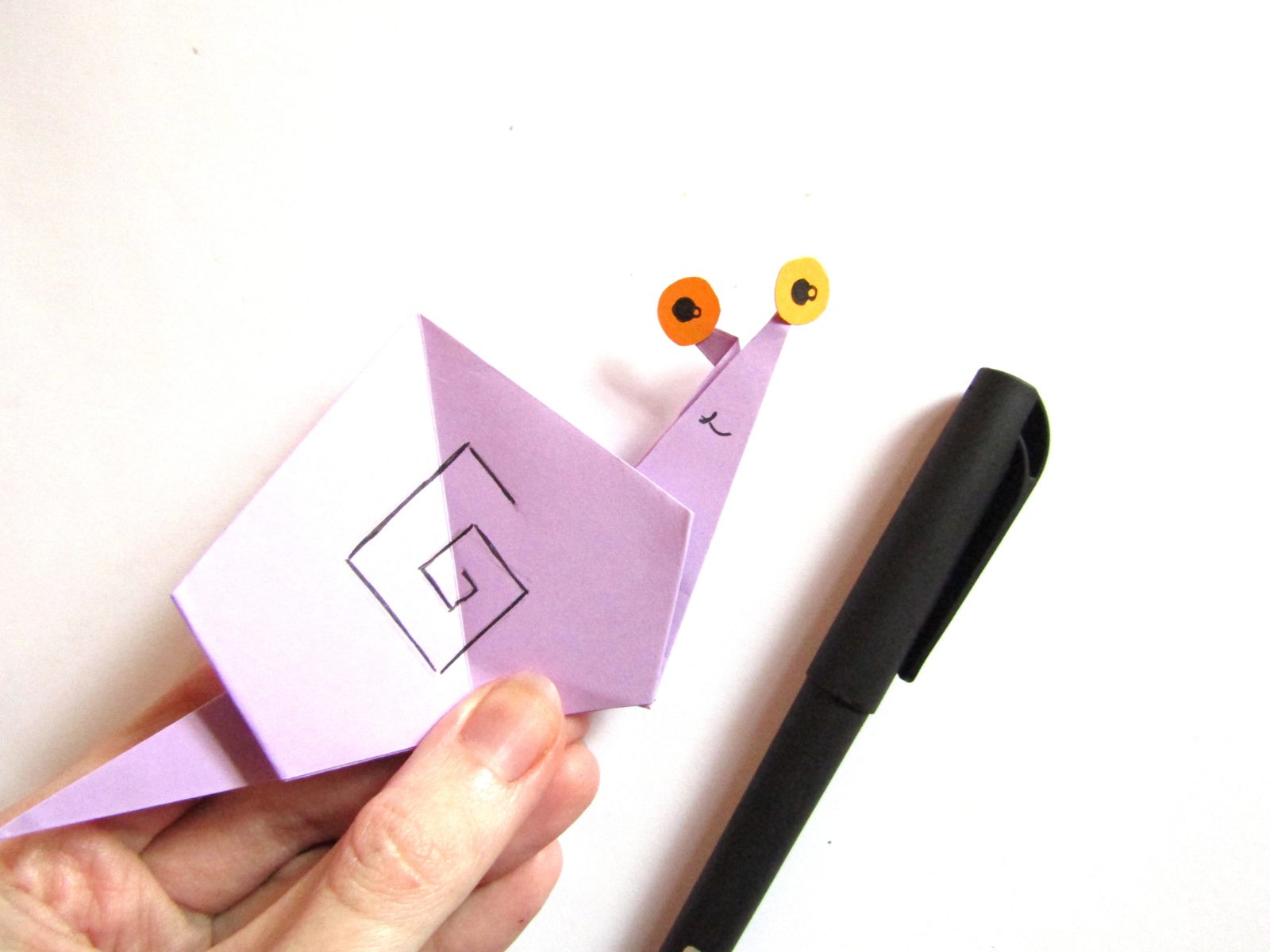 Оригами улитка из бумаги - 22